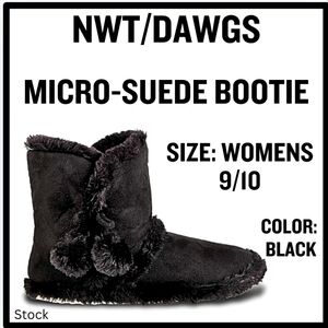 🔥NWT/DAWGS/ MICRO-SUEDE BOOTIES -SLIPPERS/WOMENS 9-10
